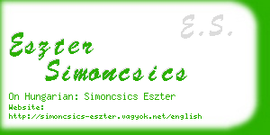 eszter simoncsics business card